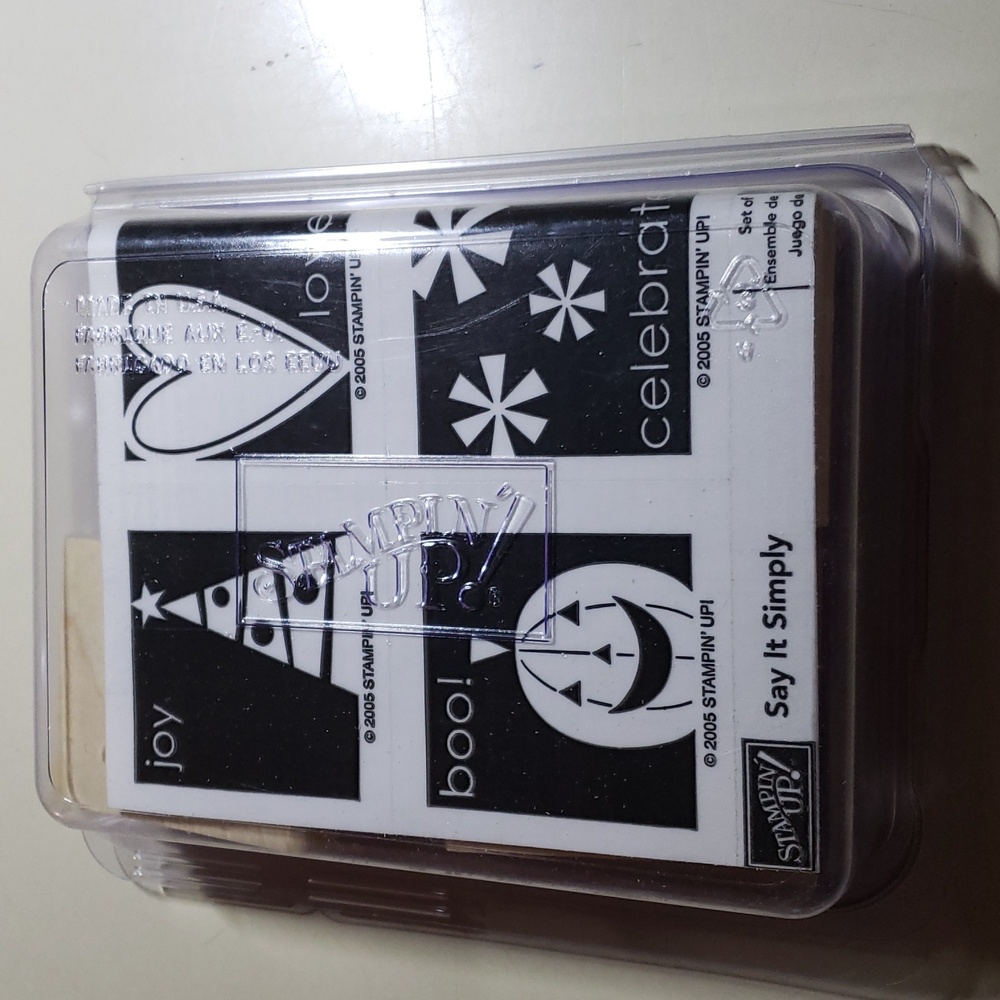 Stampin Up 2005 NIB Say it Simply rubber stamp set